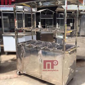 Lò quay vịt 2 tầng 10 xiên (inox)