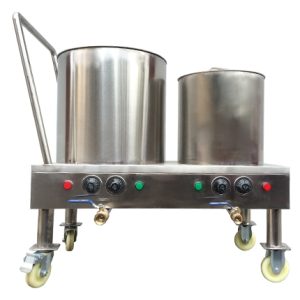 NỒI NẤU PHỞ ĐIỆN 30 - 70 LÍT CÓ BÁNH XE - TAY ĐẨY