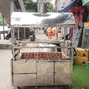 Lò quay heo kết hợp gà vịt cá inox