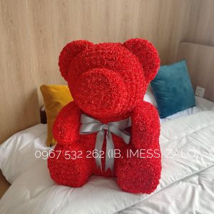 Hoa sáp gấu 65cm cao cấp