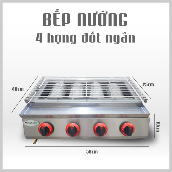 bế nướng 4 họng ngắn