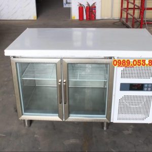 BÀN MÁT INOX 2 CÁNH KÍNH -1500MM