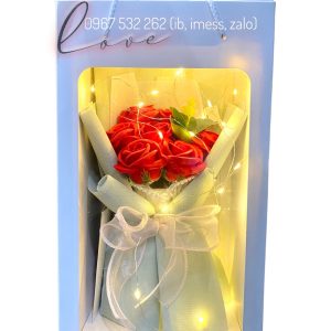 Túi Hoa 7 Bông + Đèn + Thiệp