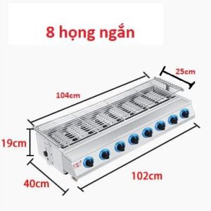 Bếp nướng 8 họng đốt ngắn